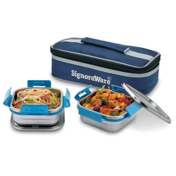 Signoraware Midday Squarex Steel Lunch Box