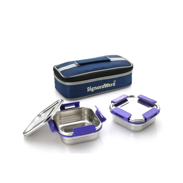 Signoraware Midday Squarex Steel Lunch Box - Image 2