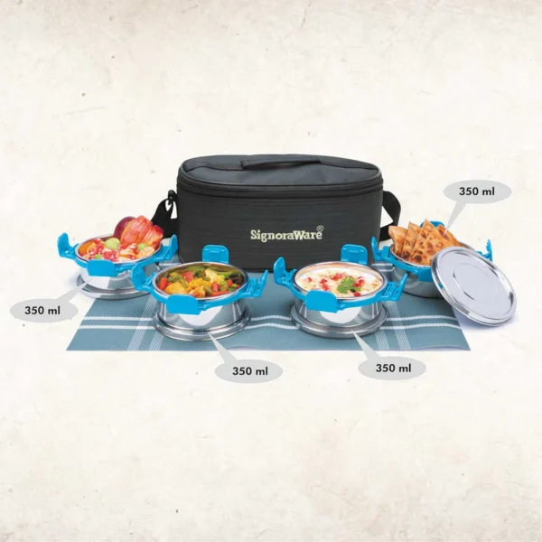 Signoraware All Steel Double Decker Smart Lunch Box - Image 5