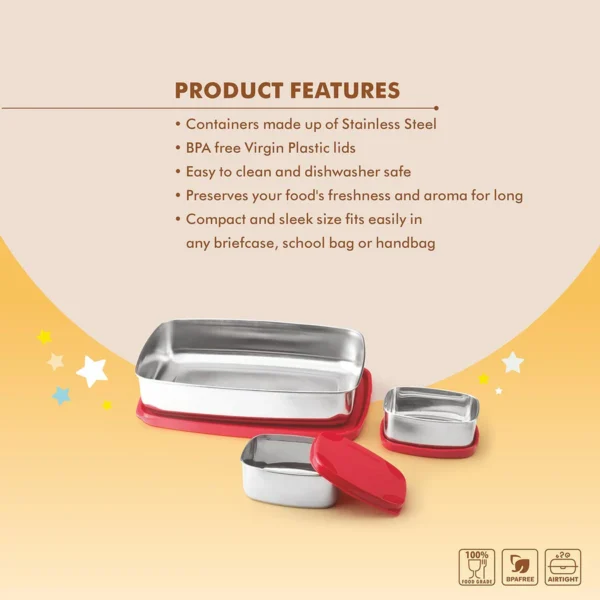 Signoraware Hot Shot Steel Lunch Box - Image 2