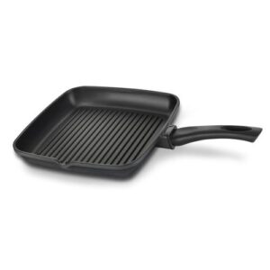Prestige Omega Die Cast + Aluminium Non-Stick Square Grill Pan 24cm 3-Layer Easy Release Coating|Thick 5.5 mm Base|Induction Base|Die-Cast Body|Black