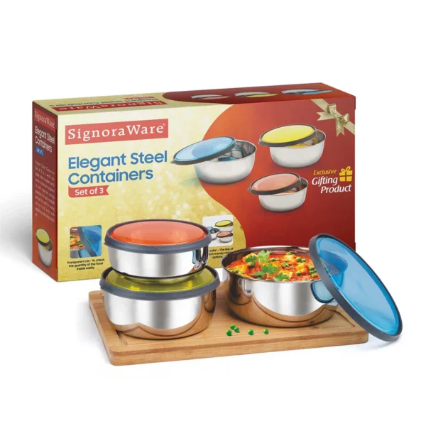 Signoraware Elegant Bowl 625ml +1000ml+ 1375ml Set/3