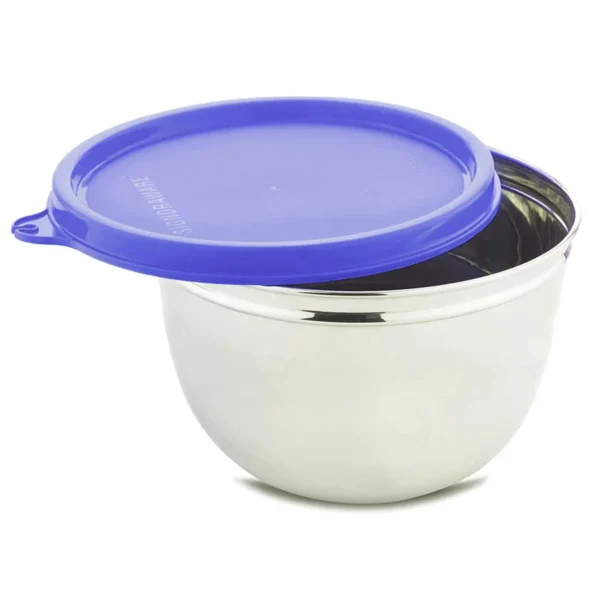 Signoraware Mixing Bowl Steel 1350 ml. - Blue Colour - Image 3