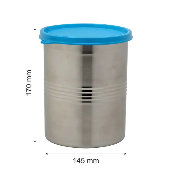 Signoraware Modular Steel Container Round 2000ml, Set of 1 - Image 2