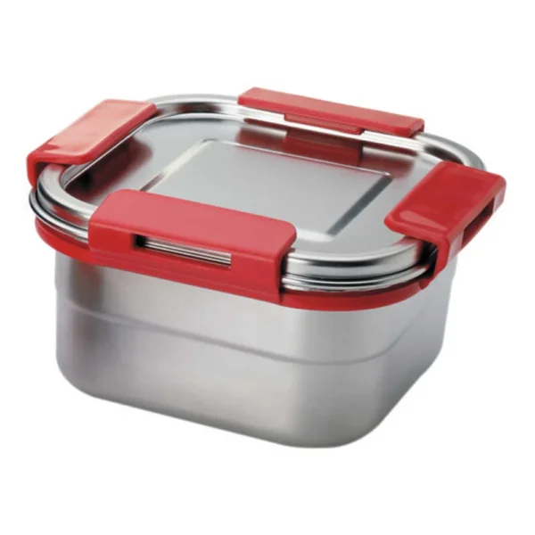 Signoraware Squarex Steel Box with Steel Lid 500 ml - Image 2