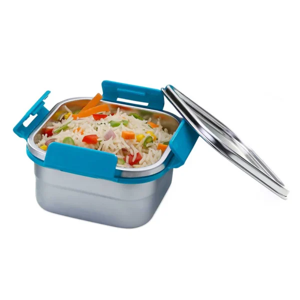 Signoraware Squarex Steel Box with Steel Lid 500 ml - Image 3
