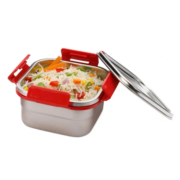 Signoraware Squarex Steel Box with Steel Lid 500 ml