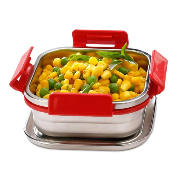 Sognoraware Squarex Steel Box with Steel Lid 350 ml