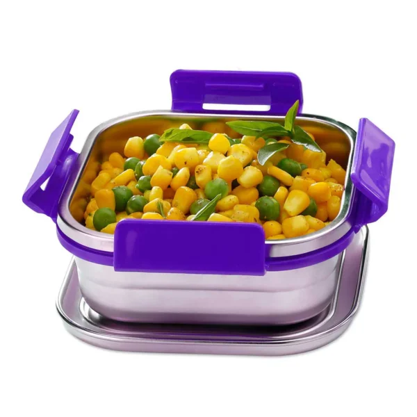 Sognoraware Squarex Steel Box with Steel Lid 350 ml - Image 3