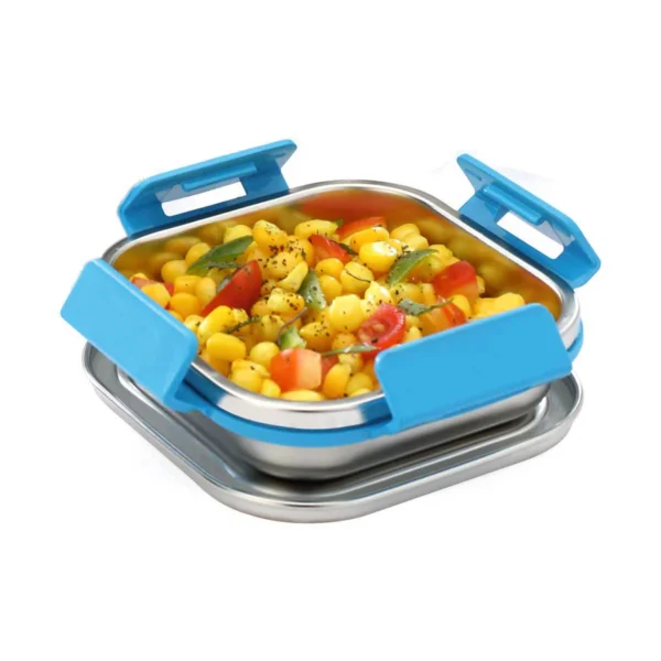 Signoraware Squarex Steel Box with Steel Lid 225 ml - Image 4