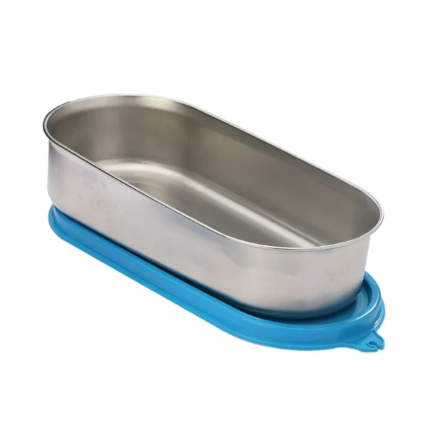 Signoraware Flat Container Oval Steel 650 ml - Image 2