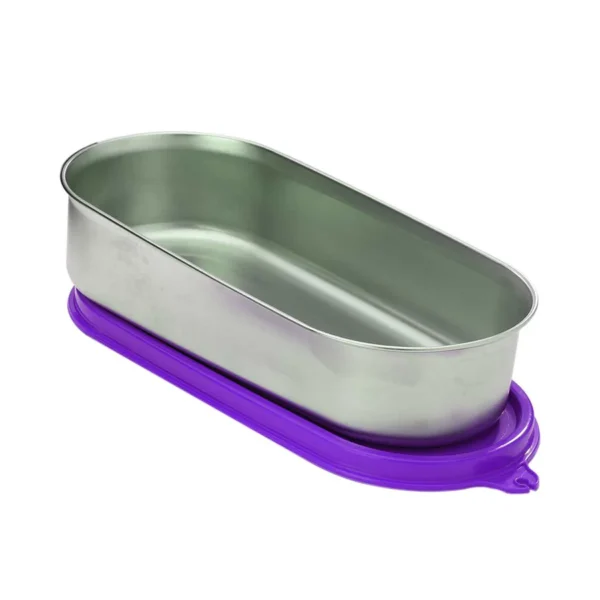 Signoraware Flat Container Oval Steel 650 ml - Image 3