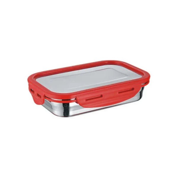 Signoraware Lock N Store Steel Rectangular 600 ml. with Steel Lid