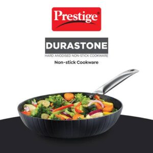 Prestige Durastone Hard Anodised 6 Layer Non-Stick Fry Pan, (28 cm, 2.6 Litre) (Black)