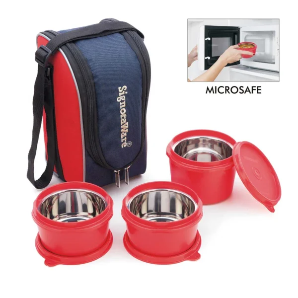 Signoraware Executive Microsafe 3 Tier Steel Lunch Box