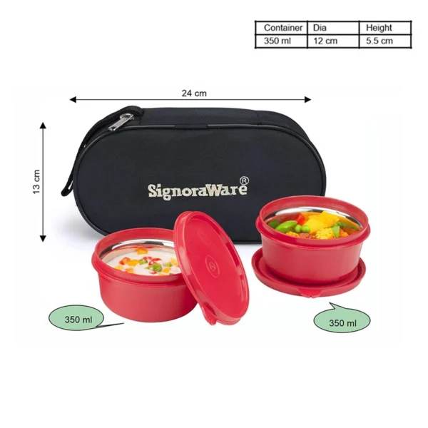 Signoraware Monarch Midday Microsafe Steel Lunch Box - Image 4