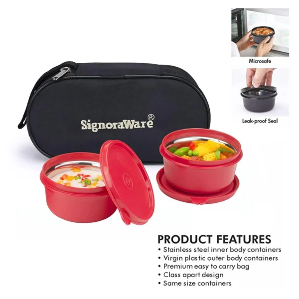 Signoraware Monarch Midday Microsafe Steel Lunch Box - Image 3