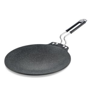 Prestige Durastone 28cm Hard Anodised Non-Stick Dosa Tawa| 6 Layer Non-Stick Coating| Gas and Induction Compatible