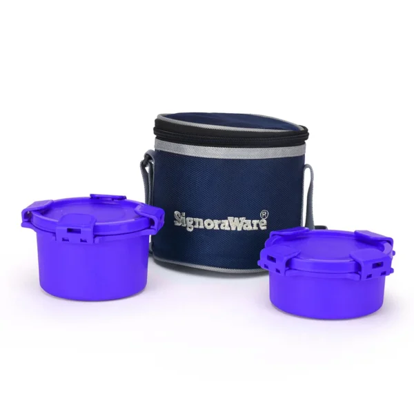 Signoraware Smart Twin Executive Small Lunch Box - Image 2