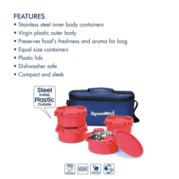 Signoraware Smart Twin Super Big Lunch Box - Image 4