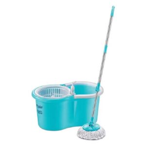 Prestige Clean Home Magic Spin Mop Deluxe with 2 Mop Heads, PSB-01 (Blue)