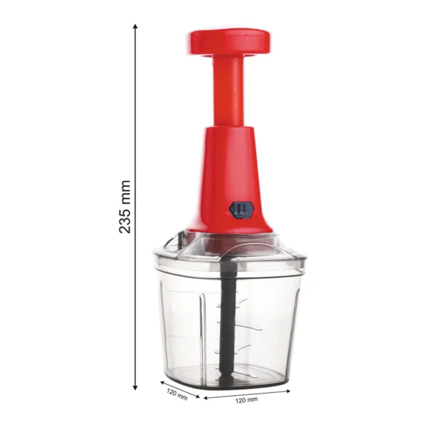 SignoraWare Thunder Chopper 1000 ml (6 Blade) | Vegetable and Fruit Cutter Chopper easy Push and Close Button | Hand Press Food Chopper - Image 2