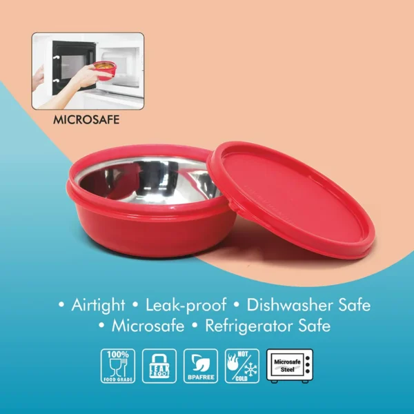 Signoraware Monarch Buddy Bowl Steel 300ml - Image 4