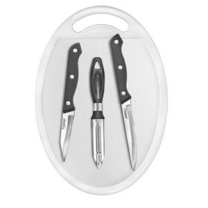Prestige Tru-Edge 4 Pc Knife Set (Utility Knife, Paring Knife, Peeler, and Board)