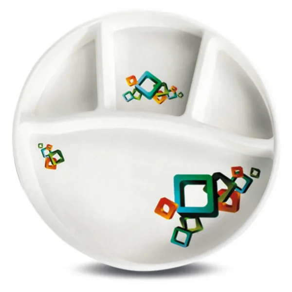 Signoraware Squaredz Serving Thali (Round) (Set/3)