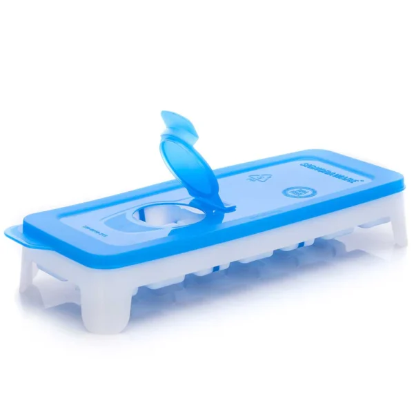 Signoraware Ice Tray with Silicon | Ice Cube Trays , Easy-Release TPE & Flexible 14-Ice Cube Trays with Spill-Resistant Removable Lid, for Cocktail, Freezer, Stackable Ice Trays with Covers - Image 2