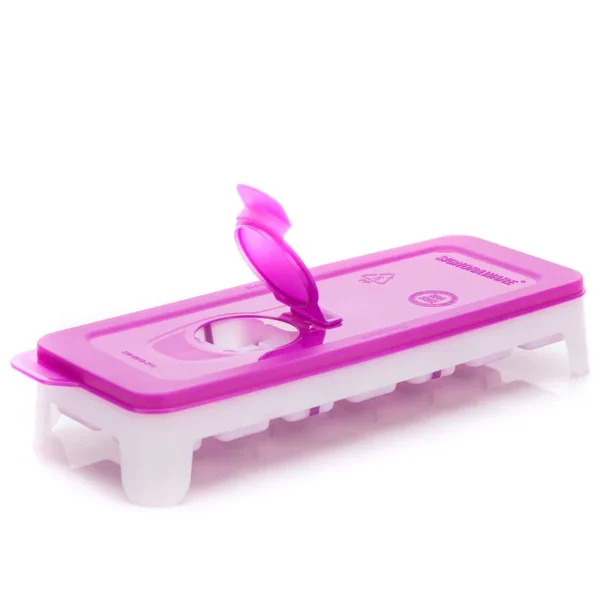 Signoraware Ice Tray with Silicon | Ice Cube Trays , Easy-Release TPE & Flexible 14-Ice Cube Trays with Spill-Resistant Removable Lid, for Cocktail, Freezer, Stackable Ice Trays with Covers - Image 4