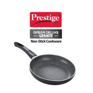 Prestige Omega Deluxe Granite Non-stick Round Base Fry Pan, 24cm, 1.7L (Black)