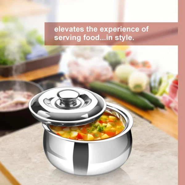 Signoraware Hot Delight Casserole (3000ml) - Double Wall Stainless Steel Insulated casserole - Keep Food Hot for longer time - Image 2
