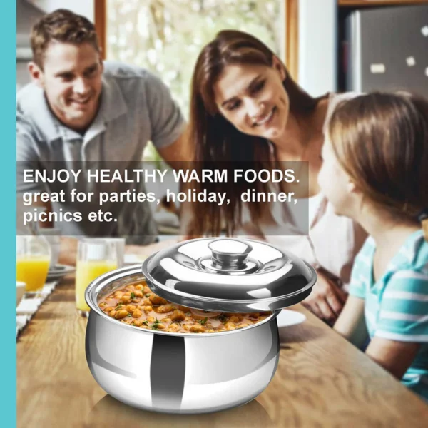 Signoraware Hot Delight Casserole (3000ml) - Double Wall Stainless Steel Insulated casserole - Keep Food Hot for longer time - Image 4