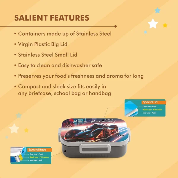 Signoraware Chipmunk Steel Lunch Box (Designer) - Image 6