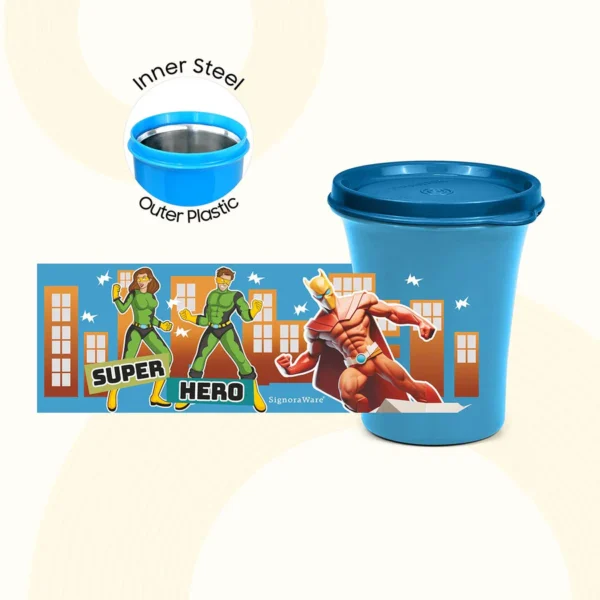 Signoraware Monarch Tumbler Small Steel 400ml (Printed) - Image 8