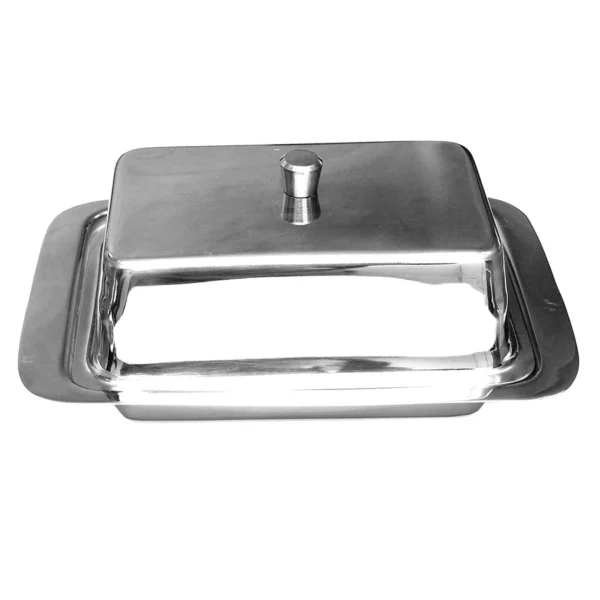 Signoraware Butter Box Steel | Classic Butter Dish with Lid | Fits One Stick of Butter | Ideal Butter Keeper for Salted, Unsalted Butter and Coconut Butter in Fridge | Stainless Steel Covered Butter Dish Dishwasher Safe - Image 2
