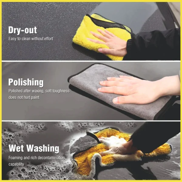 SignoraWare Glowmax Double Sided Micro Fiber 800GSM Towel 40x40cm - Image 3