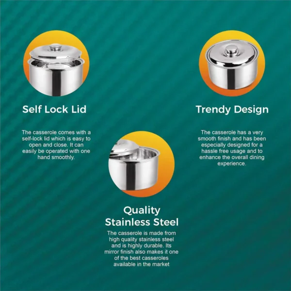 Signoraware Hot Delight Casserole (1000ml) - Double Wall Stainless Steel Insulated casserole - Keep Food Hot for longer time - Image 3