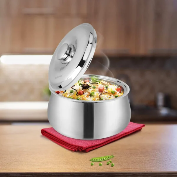 Signoraware Hot Delight Casserole (1000ml) - Double Wall Stainless Steel Insulated casserole - Keep Food Hot for longer time - Image 2