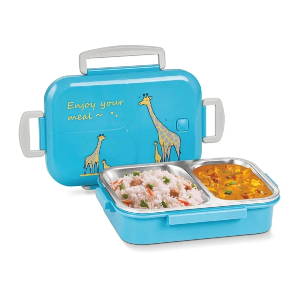 Signoraware Eat-Up Designer Steel Lunch Box 2 Partitions
