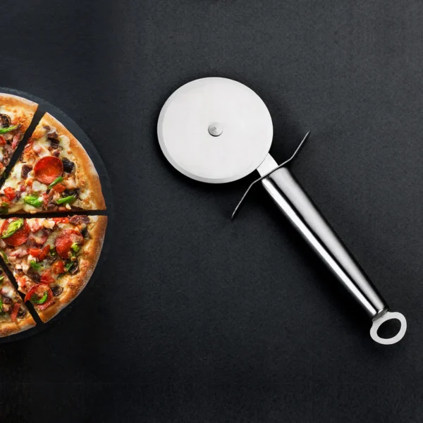 SignoraWare Stainless Steel Pizza Cutter | Super Sharp Pizza Slicer-Rocker with Non-Slip Handle, Easy to Clean. - Image 4