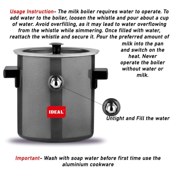 IDEAL Alumininum Ever Milk Boiler 2000 ML - Image 3