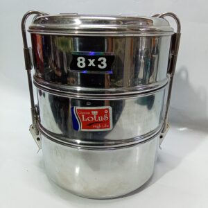 STAINLESS STEEL TIFFIN CARRIER (8×3)