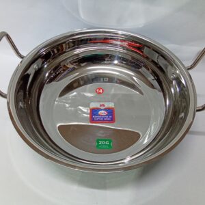 STAINLESS STEEL KADAI ( SIZE:14)