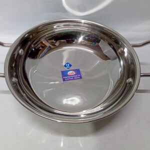 STAINLESS STEEL KADAI (SIZE:2)