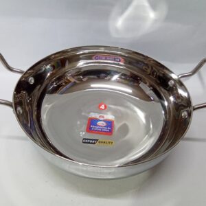 STAINLESS STEEL KADAI (SIZE:4)