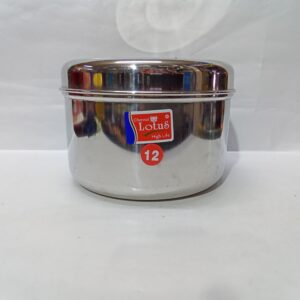 STAINLESS STEEL HALF DABBA (NO:12)