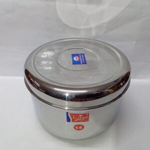 STAINLESS STEEL HALF DABBA (NO:14)