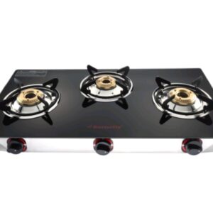 Butterfly Trio Plus 3 Burner Glass top |Gas stove